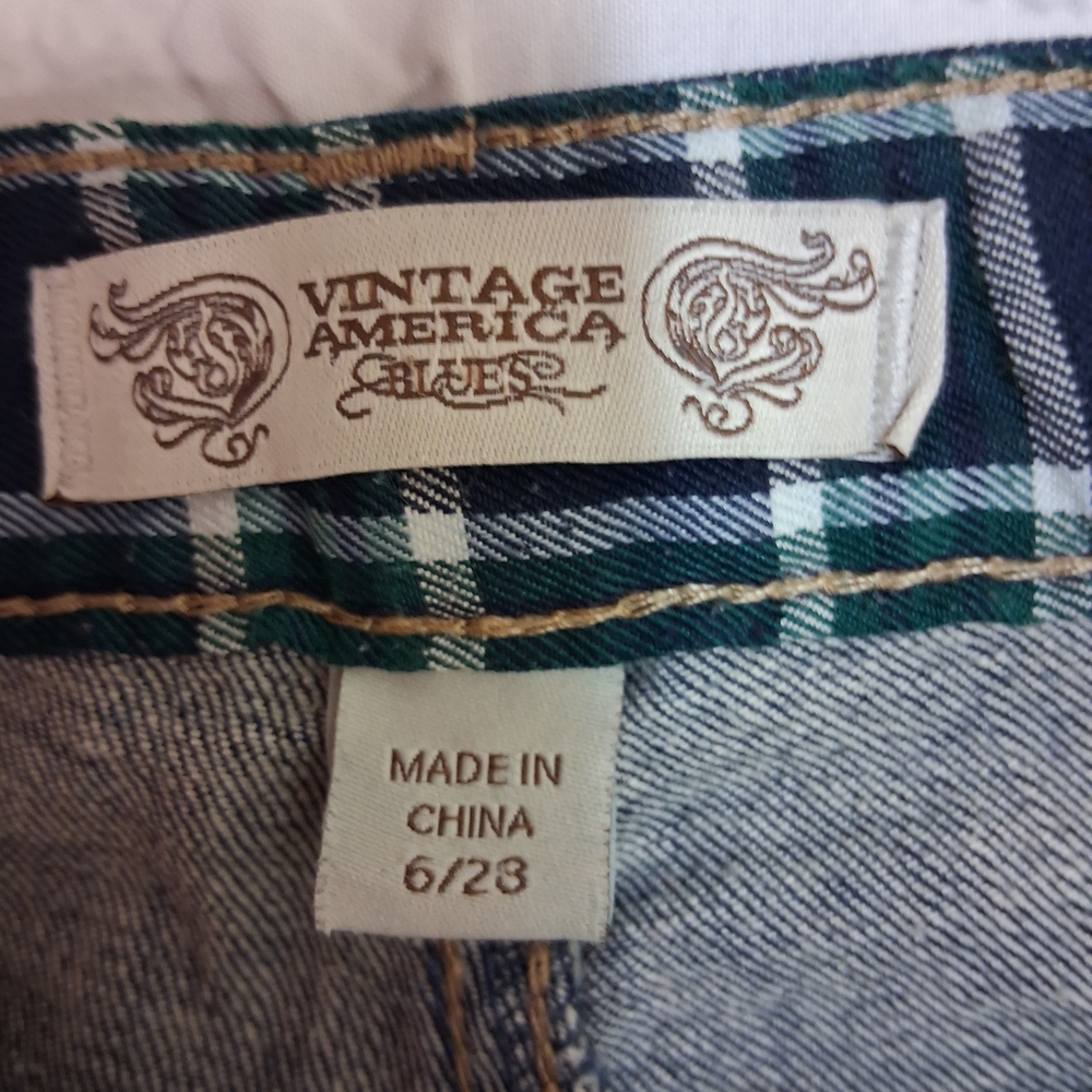 Vintage America Women’s Dark Blue Straight-Leg Jeans Sz 6/23 - Picture 2 of 16
